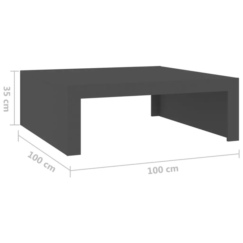 Aleyska Sled Coffee Table, 35cm H x 100cm W x 100cm D, Sonoma Oak