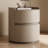 Khaki Solid Wood Saddle Leather Nightstand