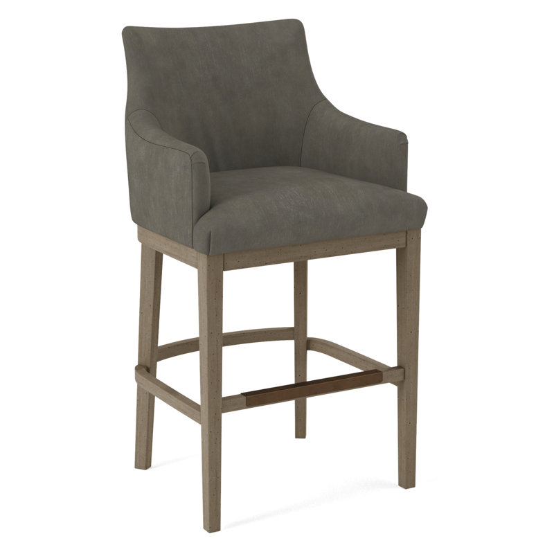 Upholstered Stool, Applause Porpoise, Black