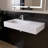 36'' Wall Mounted Bathroom Sink Solid Surface Vessel Bathroom Sink With Faucet Hole