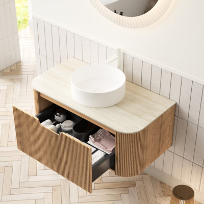 Wall Mounted With Stone Top