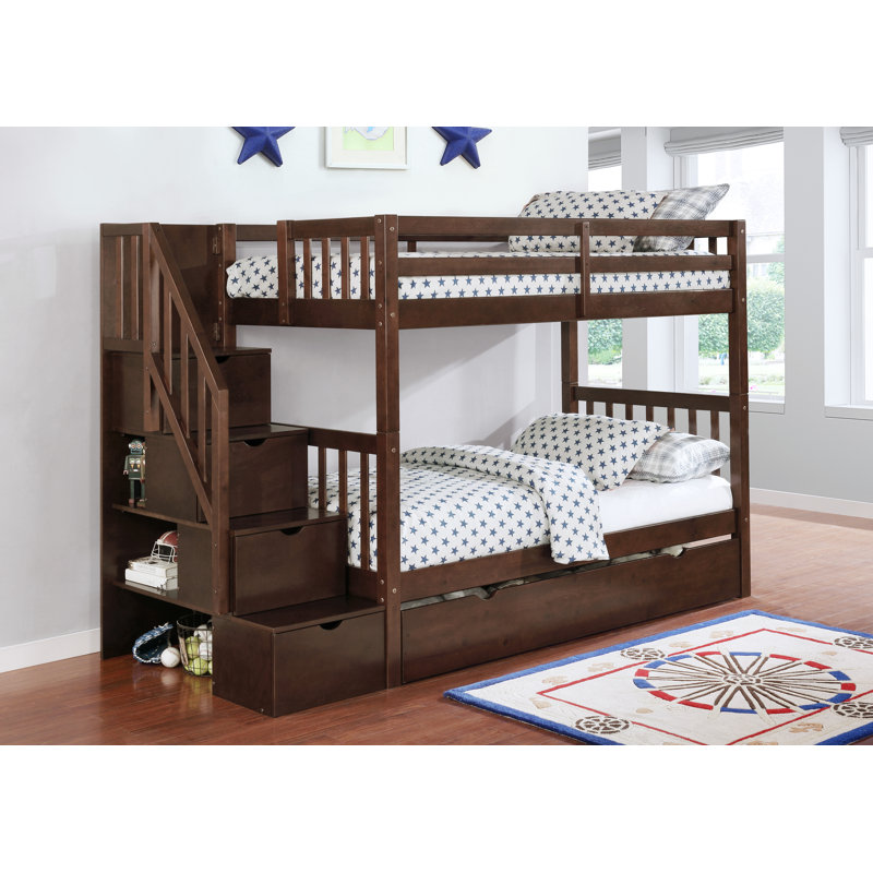 Feriga Solid Wood Storage Bunk Bed