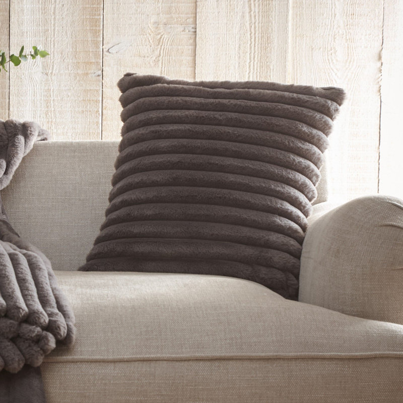 Morritz Square Throw Cushion Cover, Charcoal