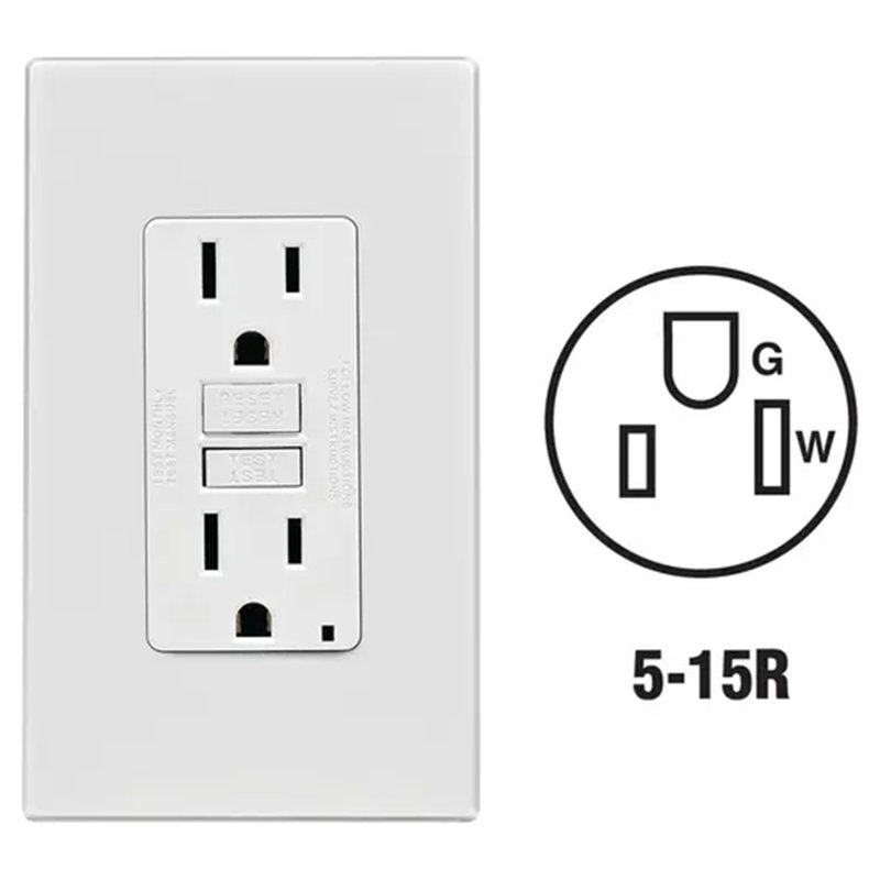 Ensemble de 1 prise de courant de 5 à 15 R 15 gallons pour bloc de courant de 15 ampères Levlock SmartlockPro de Leviton