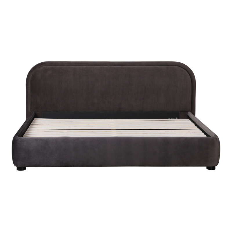 Shonda Upholstered Low Profile Platform Bed, Oatmeal, King