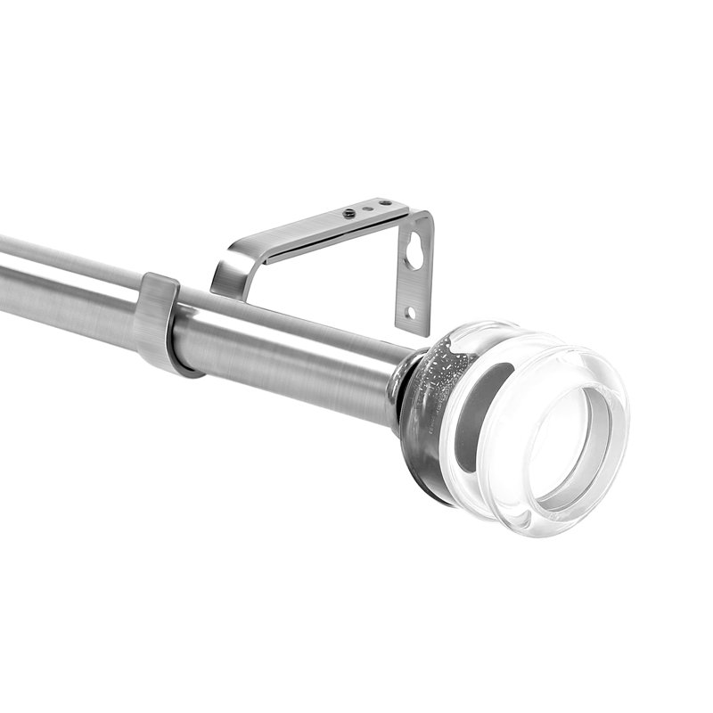 Tringle à rideaux simple Enriko, Acier brossé, l 48 po à 84 po
