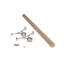 Quincaillerie de fixation complète et tube de chêne de 4 pieds-50904959