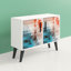 Armoire d'appoint Amsterdam Mid-Century 2 portes avec 3 tablettes en blanc et multicolore-552944377