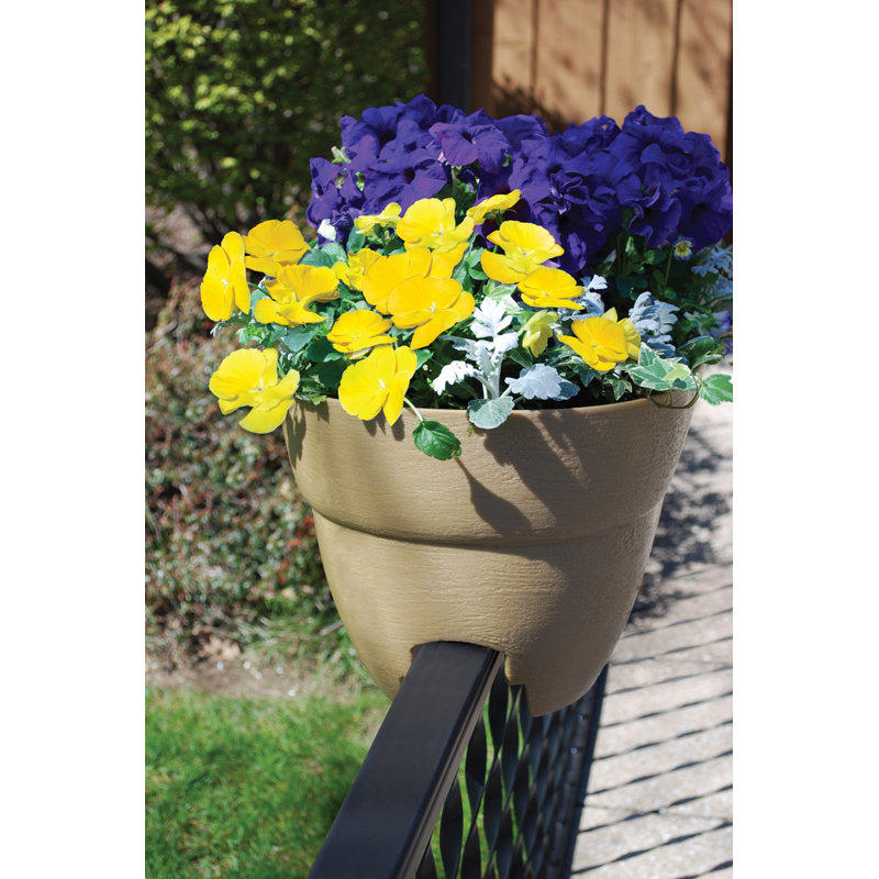 Bess Railing Planter, Sand