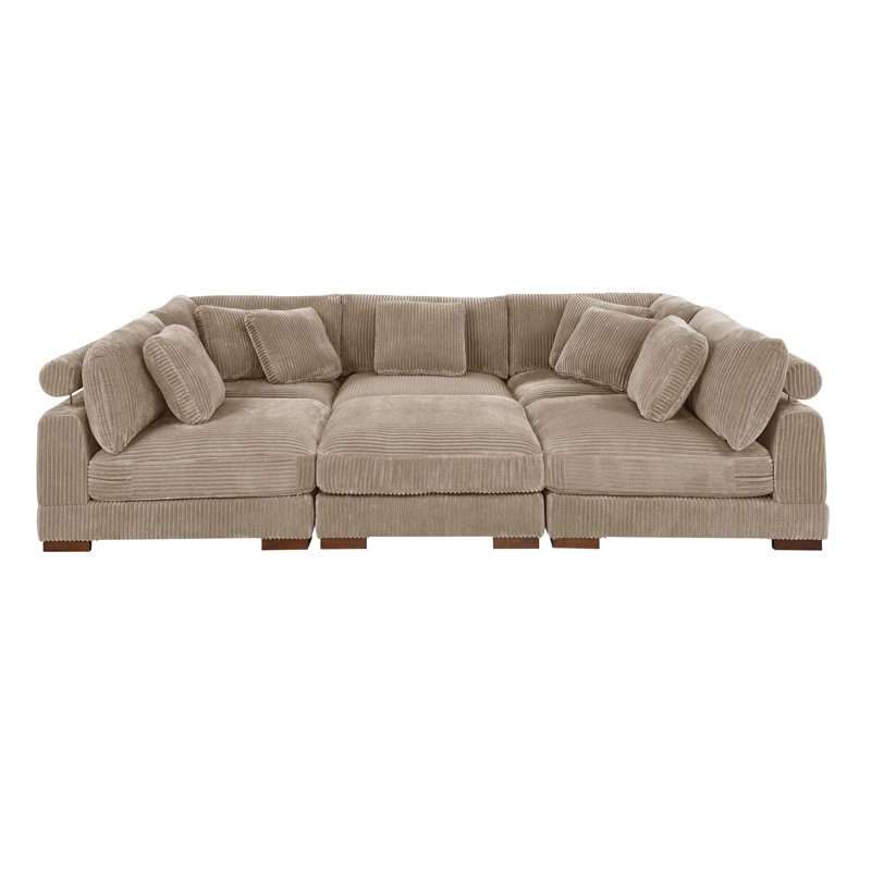 Barcombe Modular Corduroy Sectional, Camel Corduroy