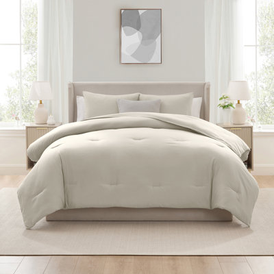  ensemble d'édredon 3 pièces en microfibre douce avec taies décoratives
