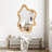 33.46" X 22.24" Irregular Shaped Wall Mirror With Wood Frame