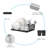 Aluminum Dish Rack Silver