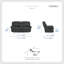 Causeuse inclinable manuelle en chenille de 79,5 po avec console centrale intégrée Eany