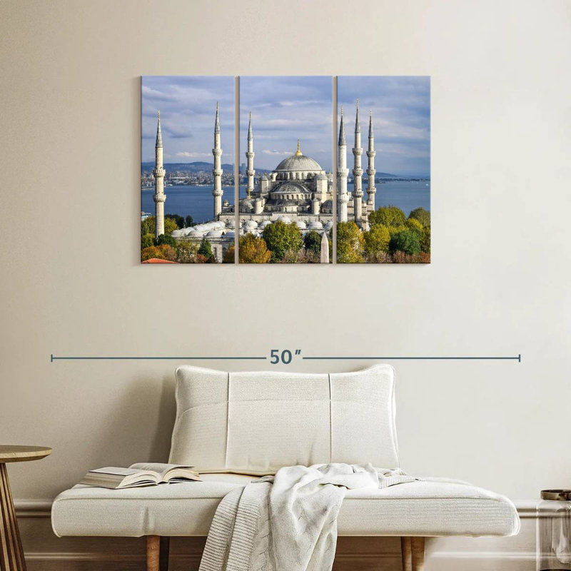 Istanbul's Blue Mosque, 24" H x 38" W