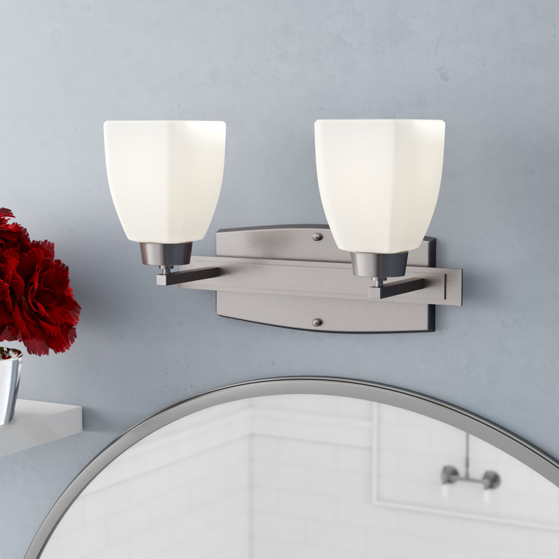 Éclairage pour meuble-lavabo 2 lumières Ellenberger, Nickel satiné brossé