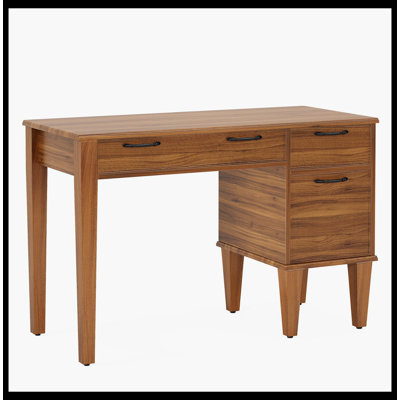 Bureau d'ordinateur 47 po, bureau rustique avec classeur 47 po