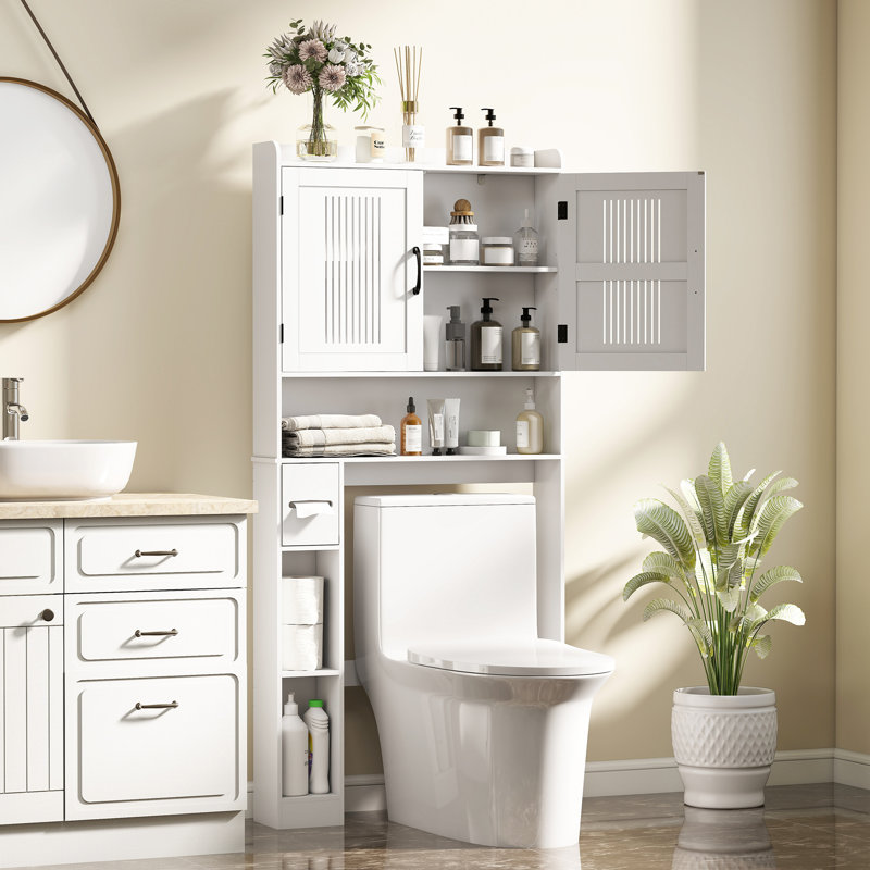 Organisateur de salle de bain moderne au-dessus de la toilette