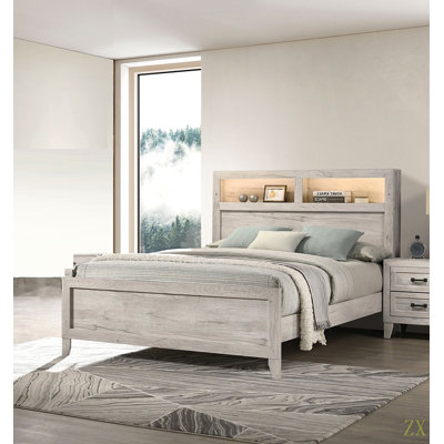 Lit simple pour grand lit 1pc avec tablettes et meubles contemporains
