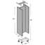 Présentoir de plancher en carton H-Unit sur base à roulettes. Taille du panneau: l 16 po x H 60 po-131401390