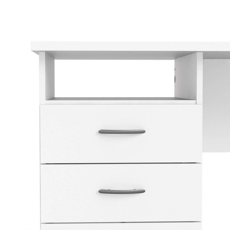 Gouge Computer Desk, White