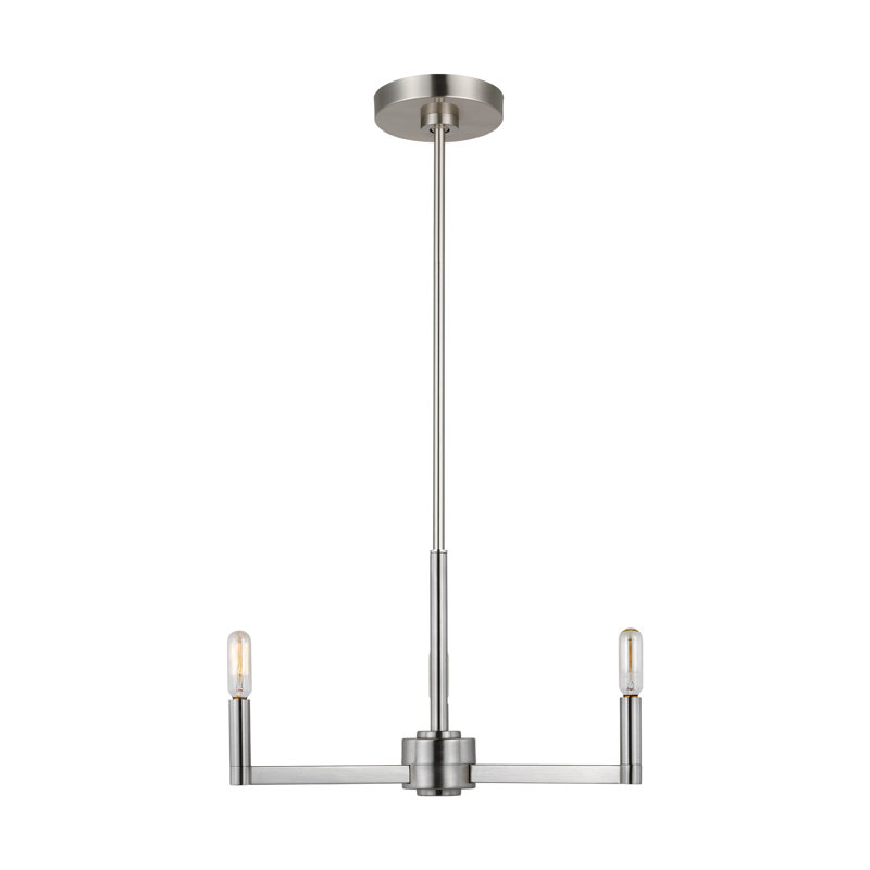 Ayansh Fullton Chandelier, Brushed Nickel, 10.5"H x 10"W x 10"D