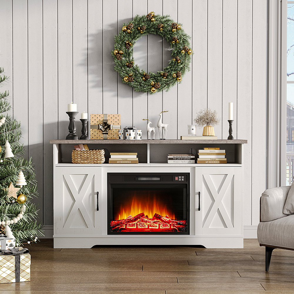 Gaither tv deals stand with fireplace