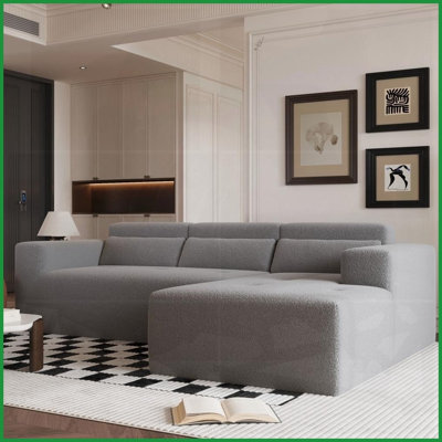Canapé modulaire 109 po en forme de L avec méridienne et amp; Oreillers, pas d'assemblage pour le salon