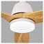 Ventilateur de plafond 52 pouces avec lumière DEL à intensité variable - 3 pales en bois massif, télécommande et moteur CC réversible pour le salon de la chambre à coucher