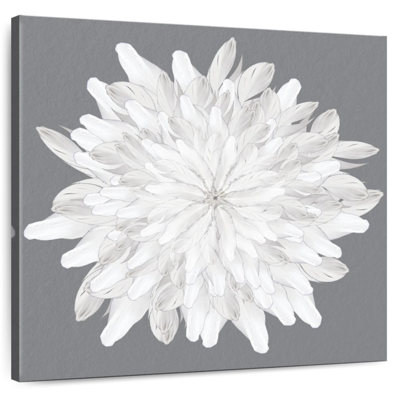 White Feathers Florette, 10" H x 10" W