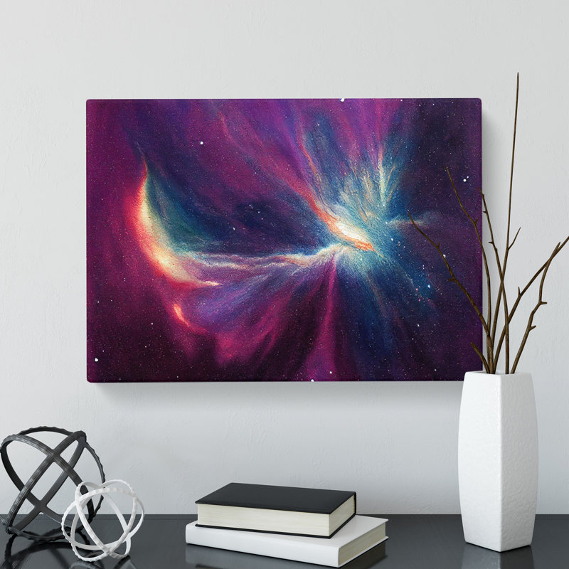 Galaxy Watercolour Vol.5 - Wrapped Canvas, 40cm H x 60cm W x 3cm D