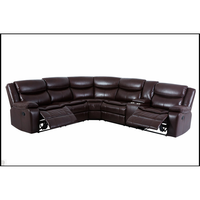 Ensemble de canapé modulaire inclinable en cuir L