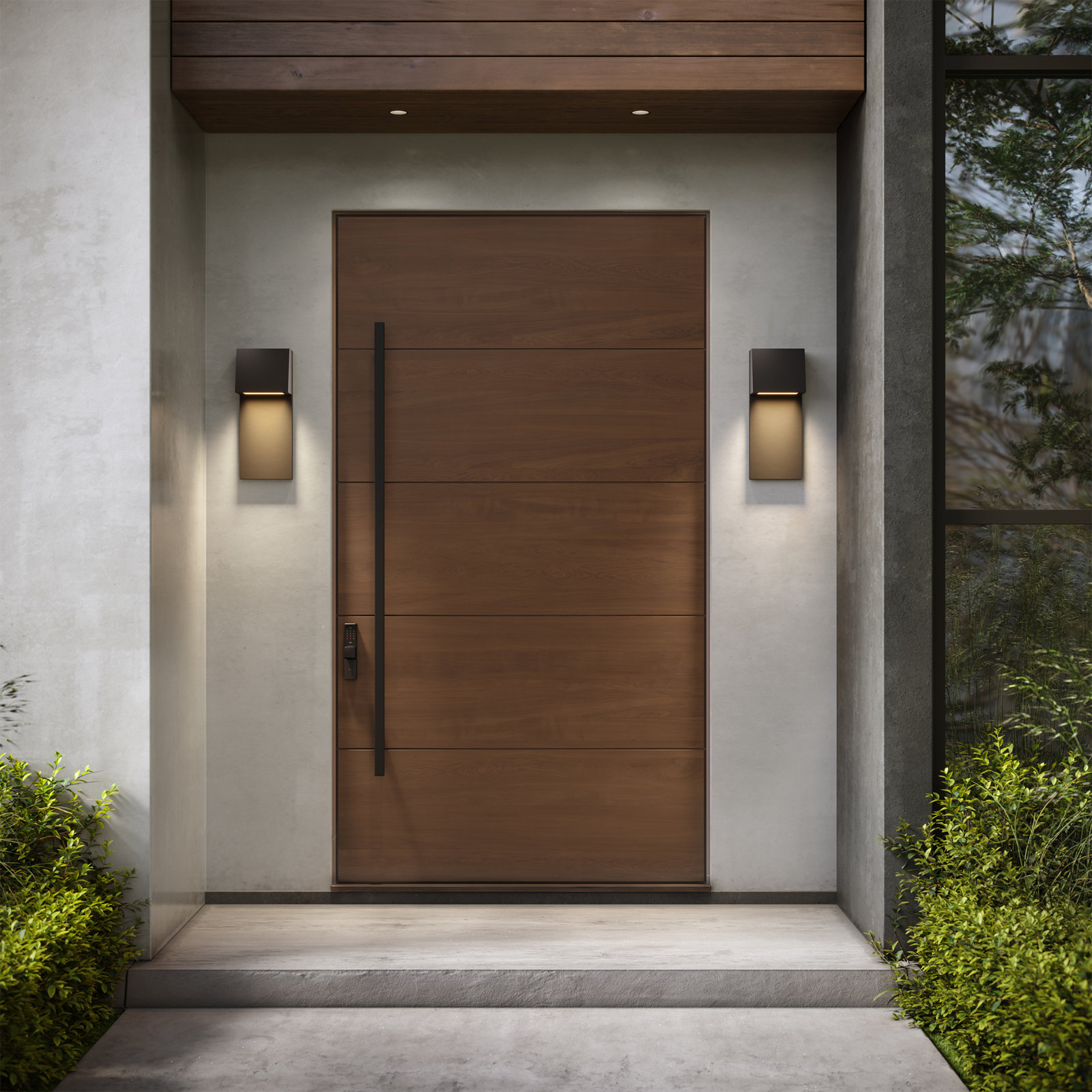 Canto Outdoor LED Wall Light, Antique Bronze, 20" H x 8" W x 5" D