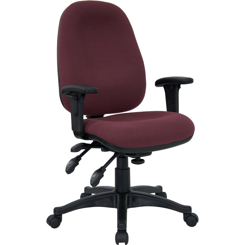 Fauteuil de direction Wingler, Bourgogne, Accoudoirs réglables en hauteur
