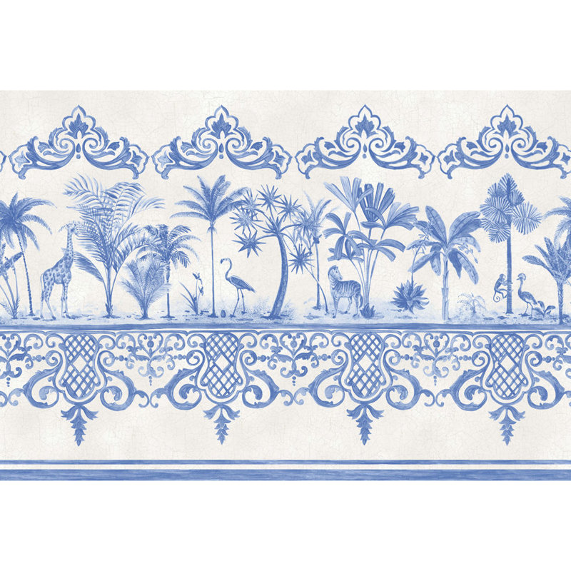 Rou Wallpaper Border, Cobalt Blue