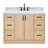 ARIEL Kelly Single Sink Bathroom Vanity with Italian Carrara Marble Top-99405043-124987379