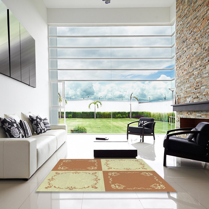 Tapis brun Ishika, Carré 4 pi