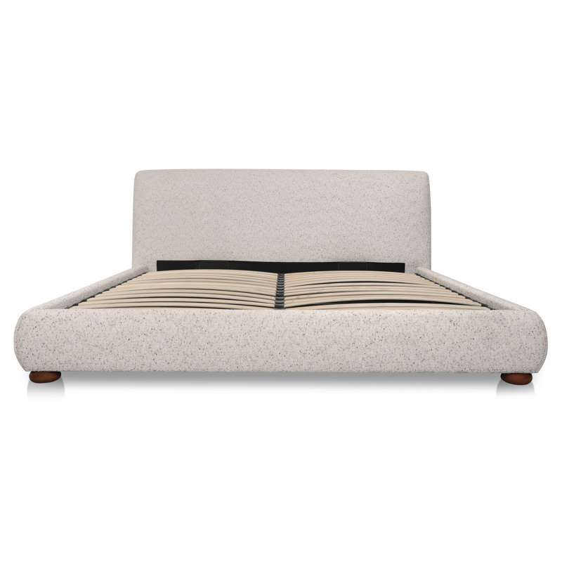 Beau King Storage Bed Speckled Light Grey, Gray, Queen