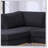 Hallie Black Sherpa 124" Wide Double Chaise U-Shape Sectional Sofa