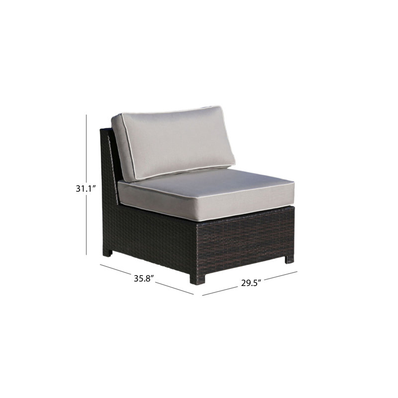 Chaise de patio avec coussins Sunbrella Akshaya
