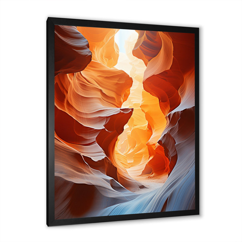 «Jaimon Canyon Antelope Symphony I», reproduction sur toile, Cadre simple noir, H 40 po x l 30 po x P 1,5 po