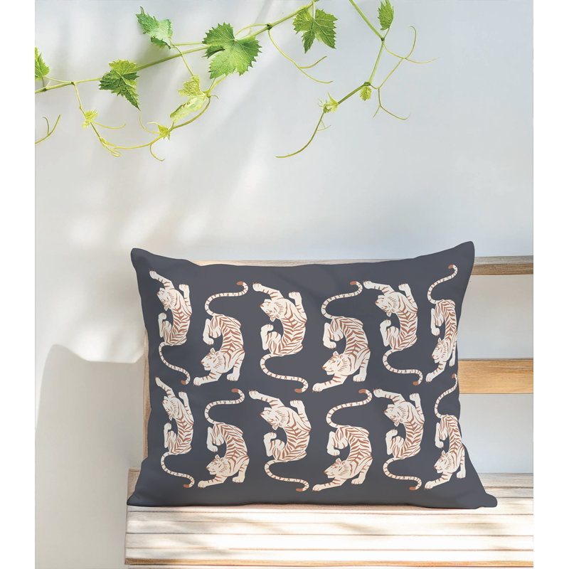 Coussin extérieur Hey Tiger, Gris anthracite