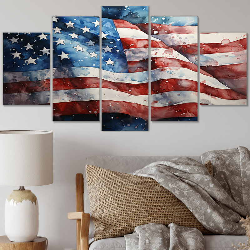 " Flag American Flag III " 5 - Pieces