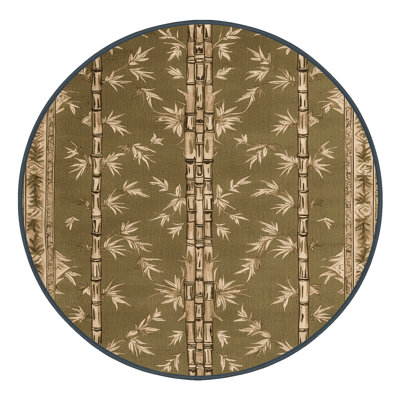 Machine Washable Art Deco Brown Area Rug