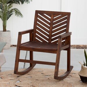 Outdoor Harbison Rocking Solid Wood Chair