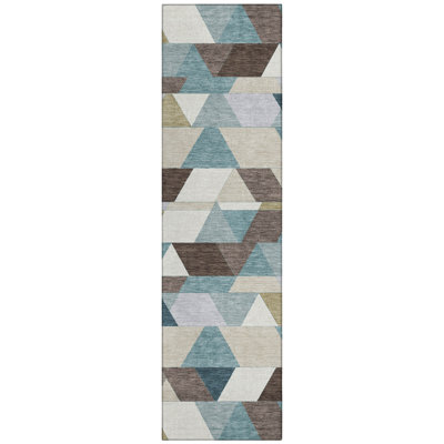 Machine Washable Indoor/Outdoor Chantille ACN2526 Geometric Rug