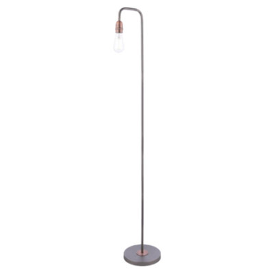 162cm Polished Metal Task Floor Lamp