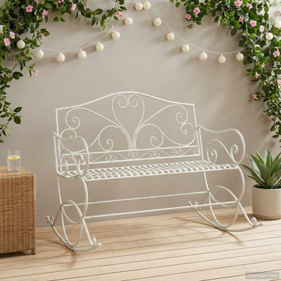 112 cm W Steel Garden Bench