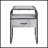 Metal Frame End Table With One Drawer