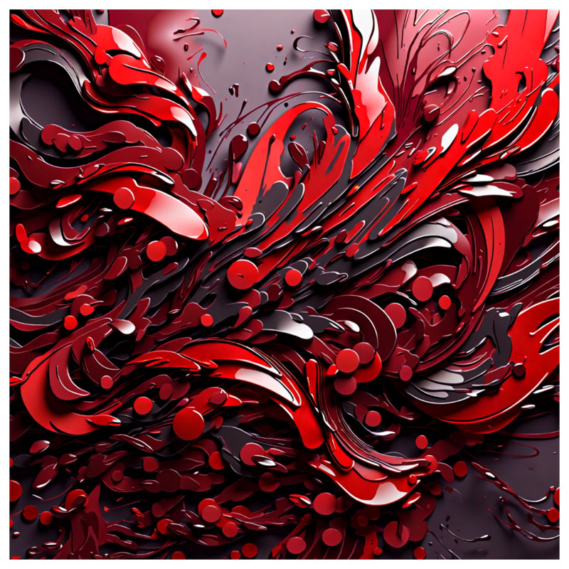 Red Fluid Abstract Quilted Bedspread All Sizes, Full / Double